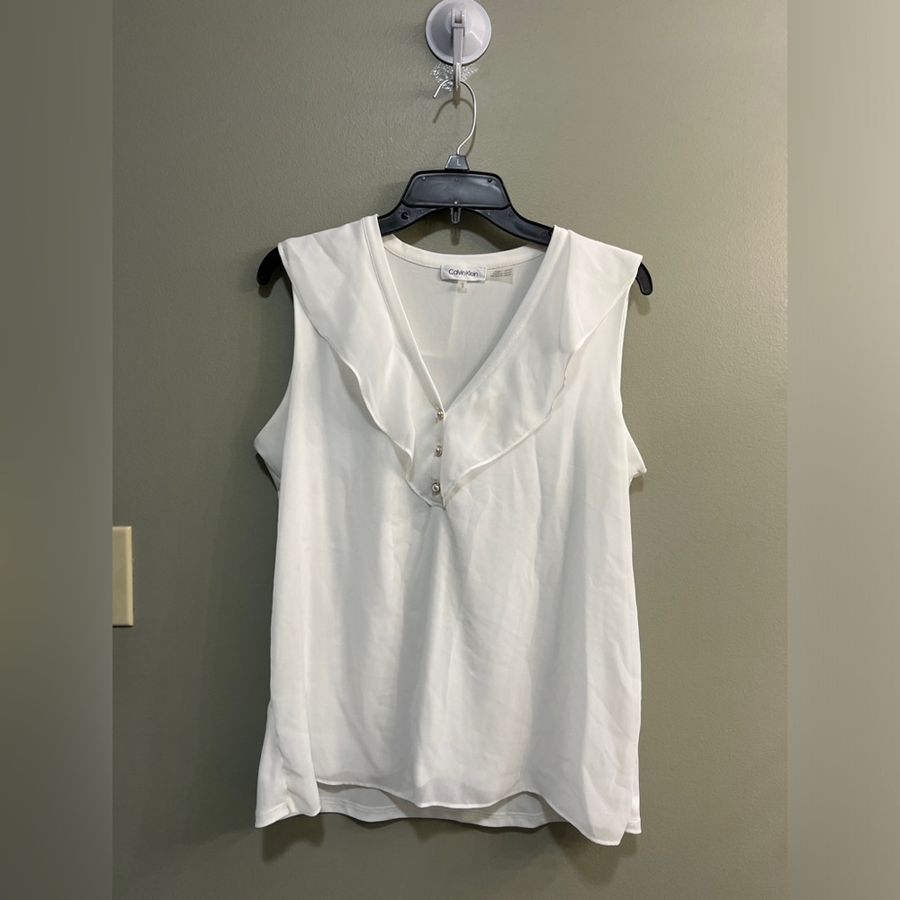 Women’s Calvin Klein White Blouse Medium